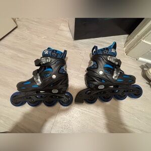 Kids Black and Blue Rollerblades